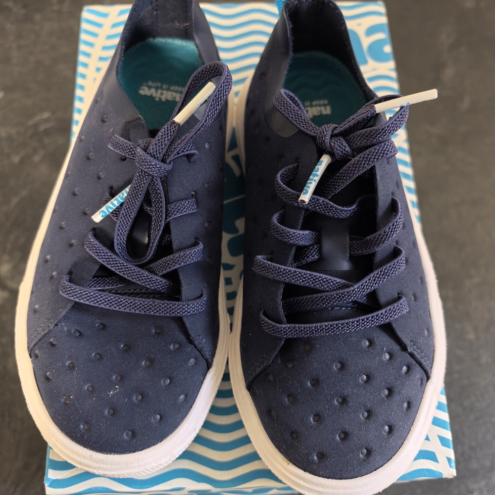 Native Navy Blue Kids Sneakers